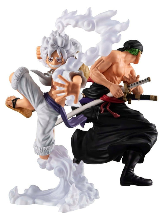 One Piece Wallstar Pack de 2 Figuras PVC Monkey D. Luffy Gear Fifth & Roronoa Zoro (with gift) 10 cm