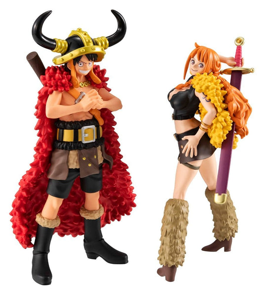 One Piece WALLSTAR Pack de 2 Figuras PVC Monkey D. Luffy & Nami Ver. Elbaph 11 cm (with gift)