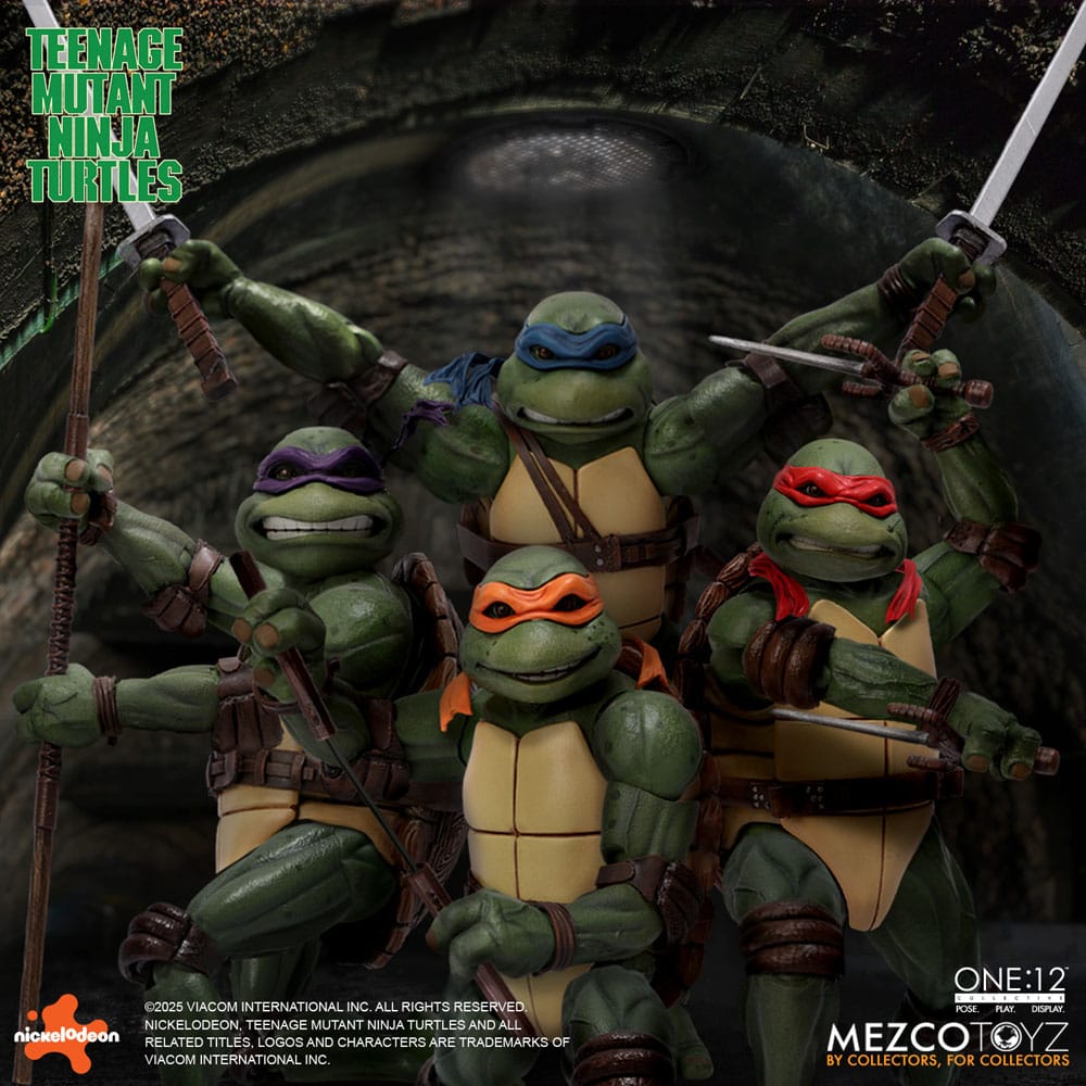 Las Tortugas Ninja  box set Figuras 1/12 Teenage Mutant Ninja Turtles (1990 Movie) 15 cm