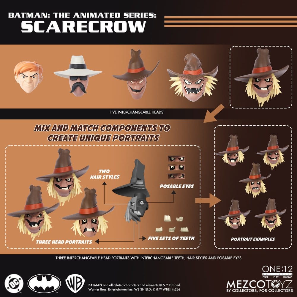 Batman: la serie animada One:12 Collective Figura Scarecrow 17 cm