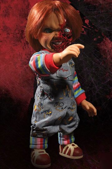 Chucky el muñeco diabólico 3 Muñeca Parlante Designer Series Pizza Face Chucky 38 cm