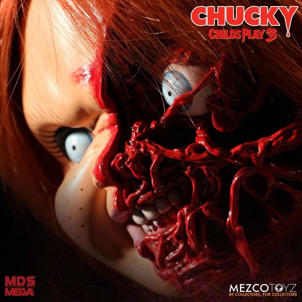 Chucky el muñeco diabólico 3 Muñeca Parlante Designer Series Pizza Face Chucky 38 cm