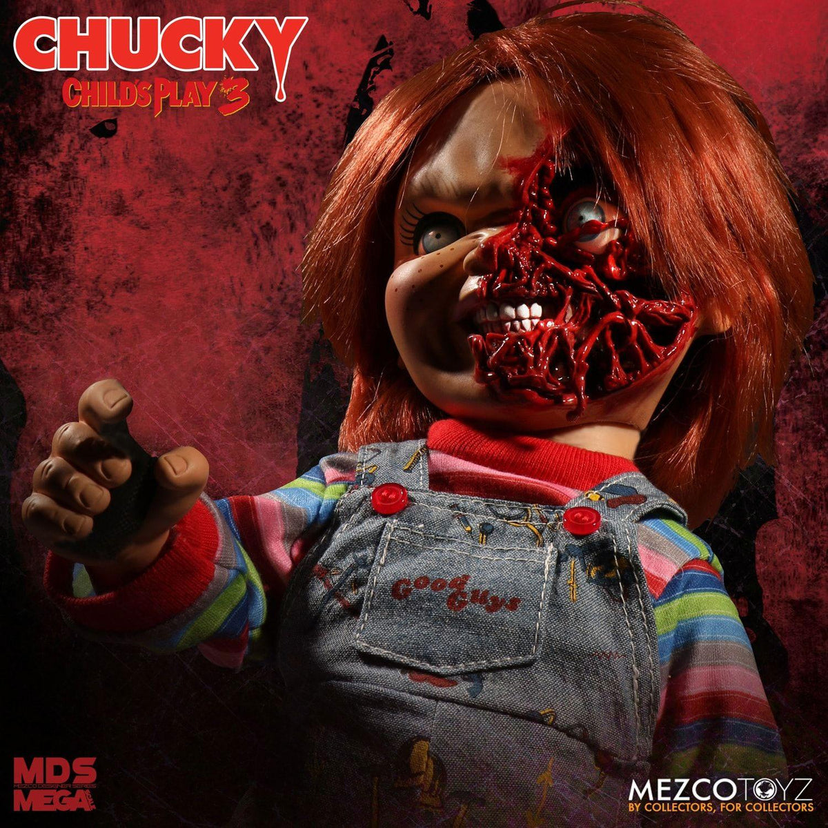 Chucky el muñeco diabólico 3 Muñeca Parlante Designer Series Pizza Face Chucky 38 cm