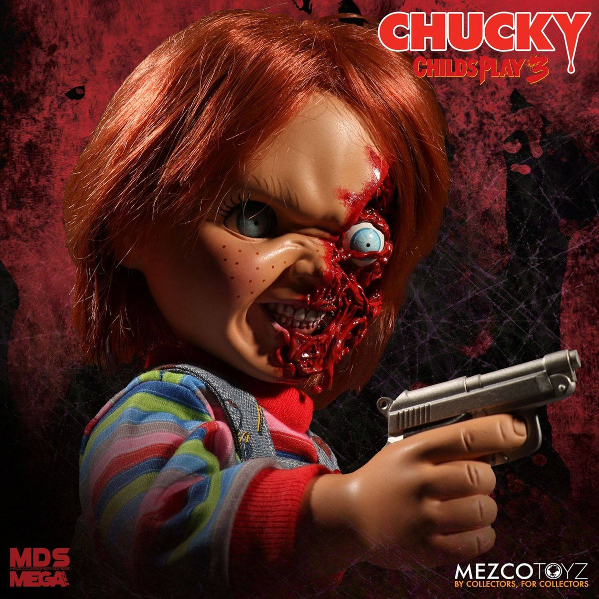 Chucky el muñeco diabólico 3 Muñeca Parlante Designer Series Pizza Face Chucky 38 cm