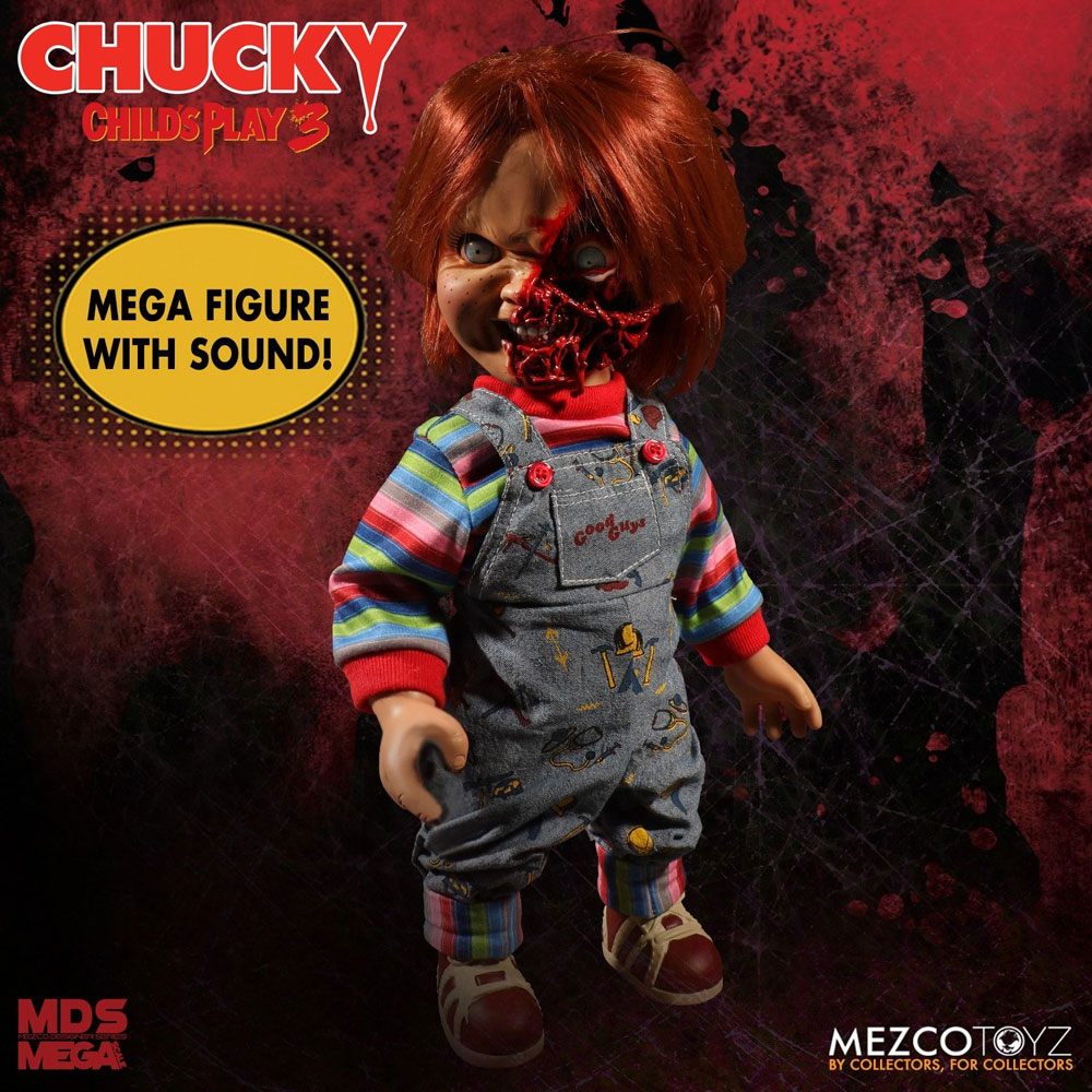 Chucky el muñeco diabólico 3 Muñeca Parlante Designer Series Pizza Face Chucky 38 cm