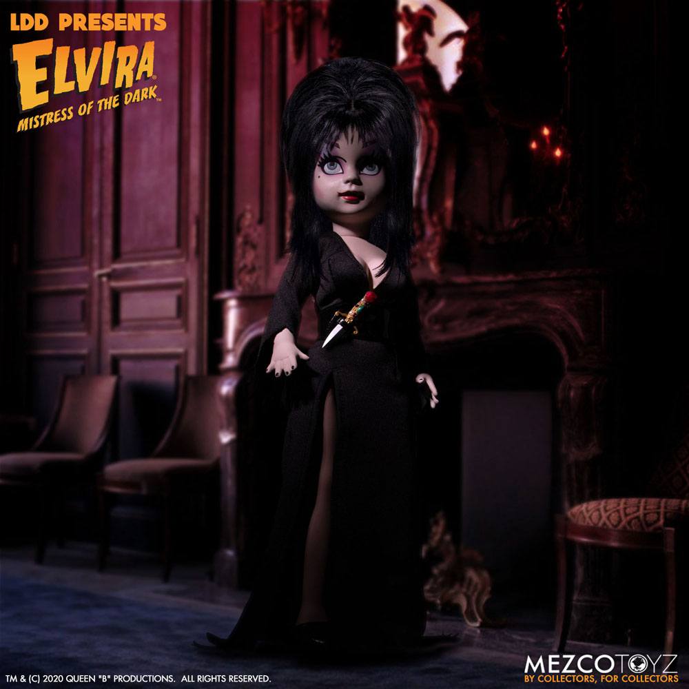 Elvira Mistress of the Dark Living Dead Dolls Muñeco Elvira 25 cm