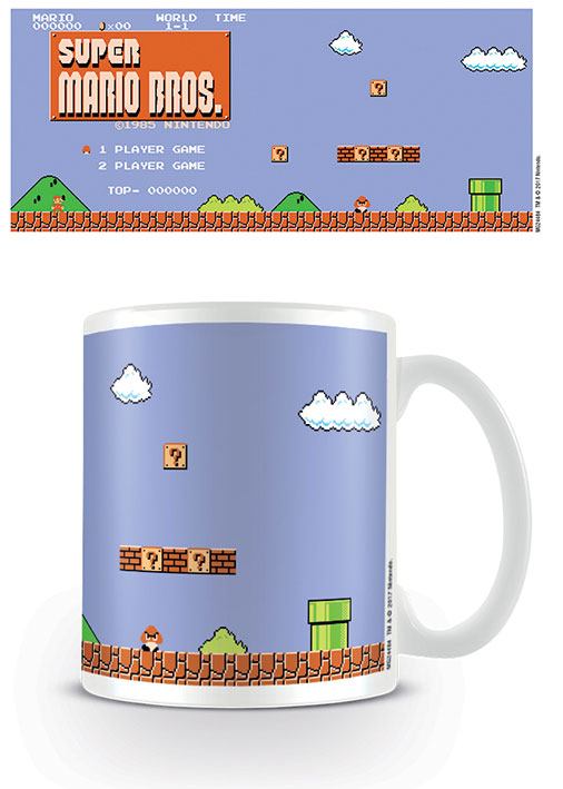 Super Mario Bros. Taza Retro Title