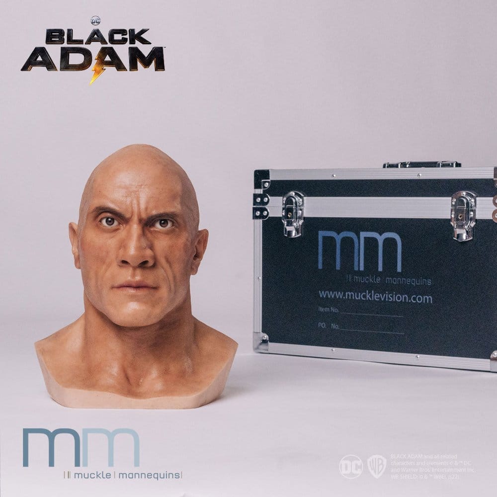 Black Adam Busto tamaño real Cabeza de Silicona