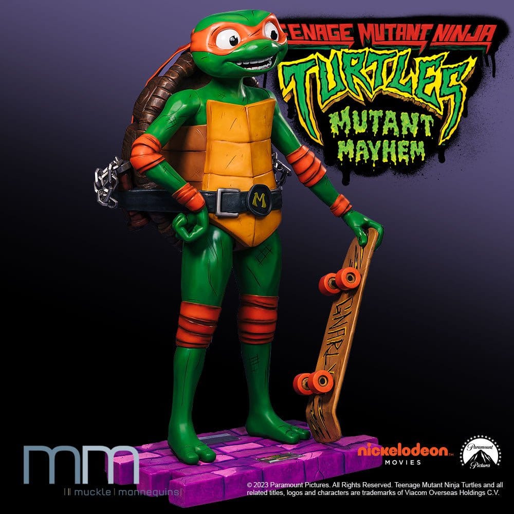 Tortugas Ninja: Caos mutante Estatua tamaño real Michelangelo 162 cm