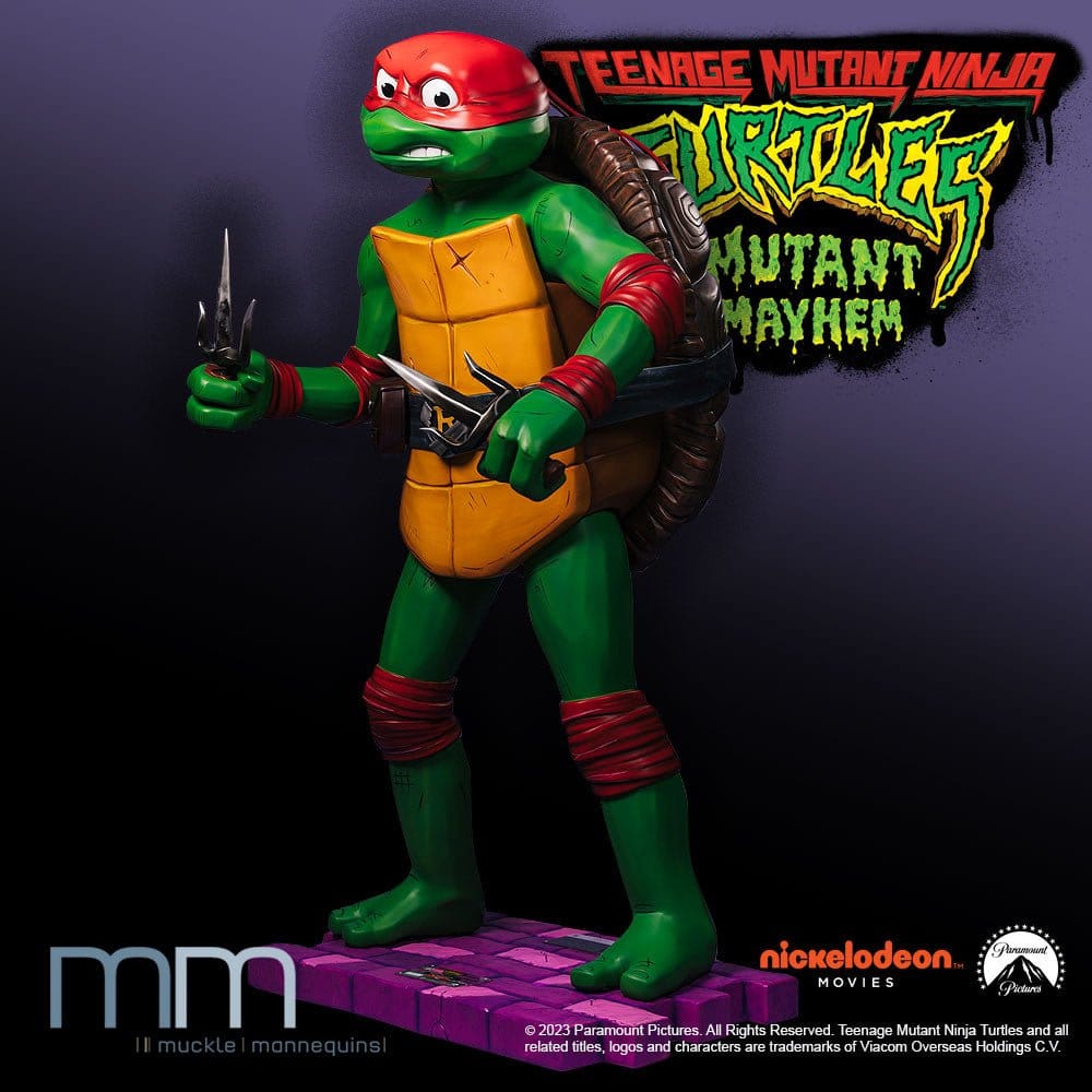Tortugas Ninja: Caos mutante Estatua tamaño real Raphael 178 cm