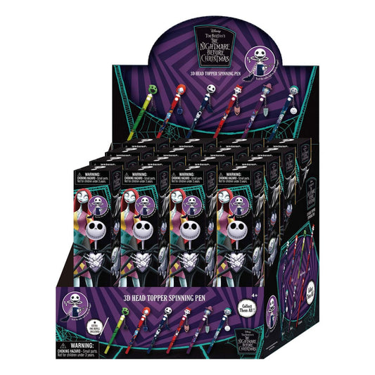 Pesadilla antes de Navidad Bolígrafo 3D Head Topper Spinning Pen - Z POP Toys