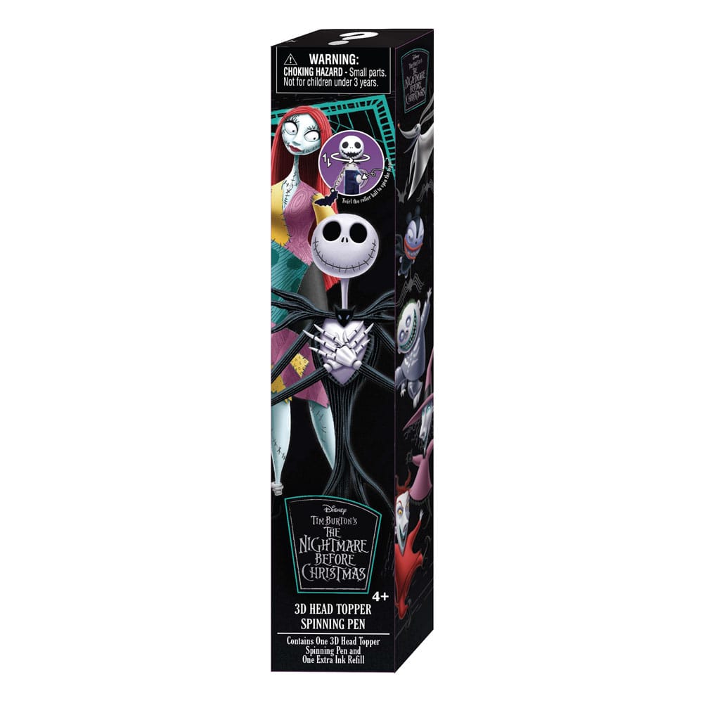 Pesadilla antes de Navidad Bolígrafo 3D Head Topper Spinning Pen - Z POP Toys