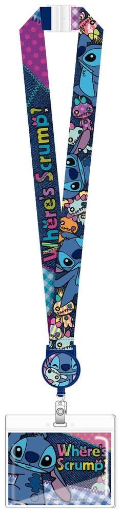 Lilo & Stitch Cordón de lujo con tarjetero Stitch Where's Scrump?