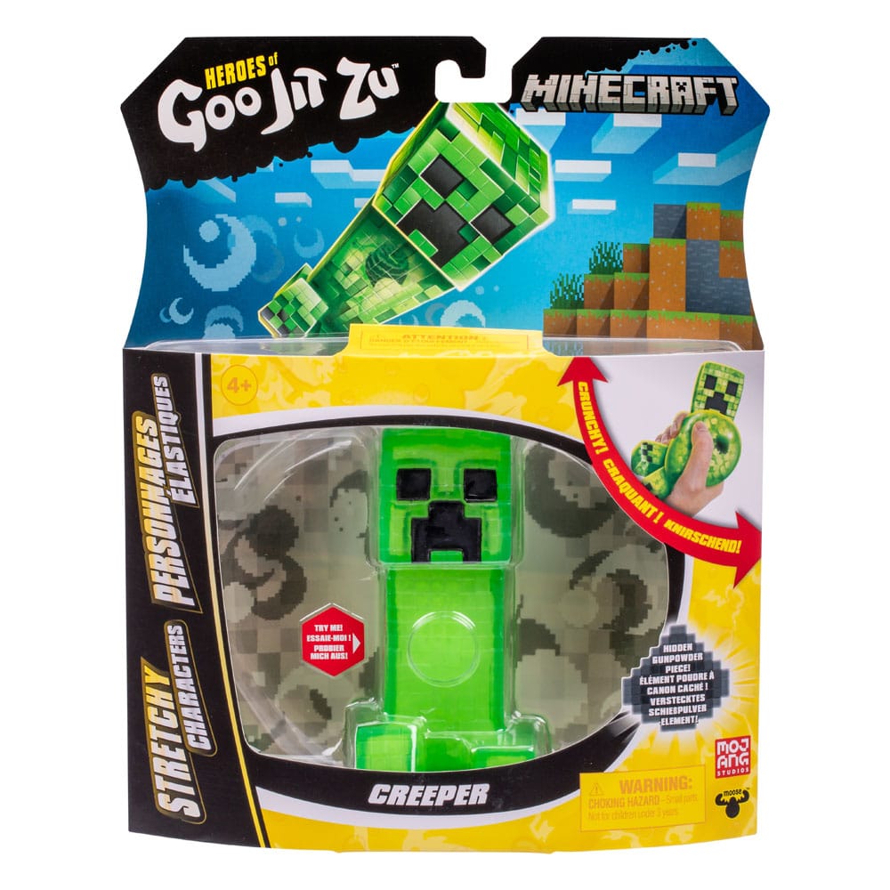 Minecraft Heroes of Goo Jit Zu Meteor Madness Figura elástica Creeper 12 cm
