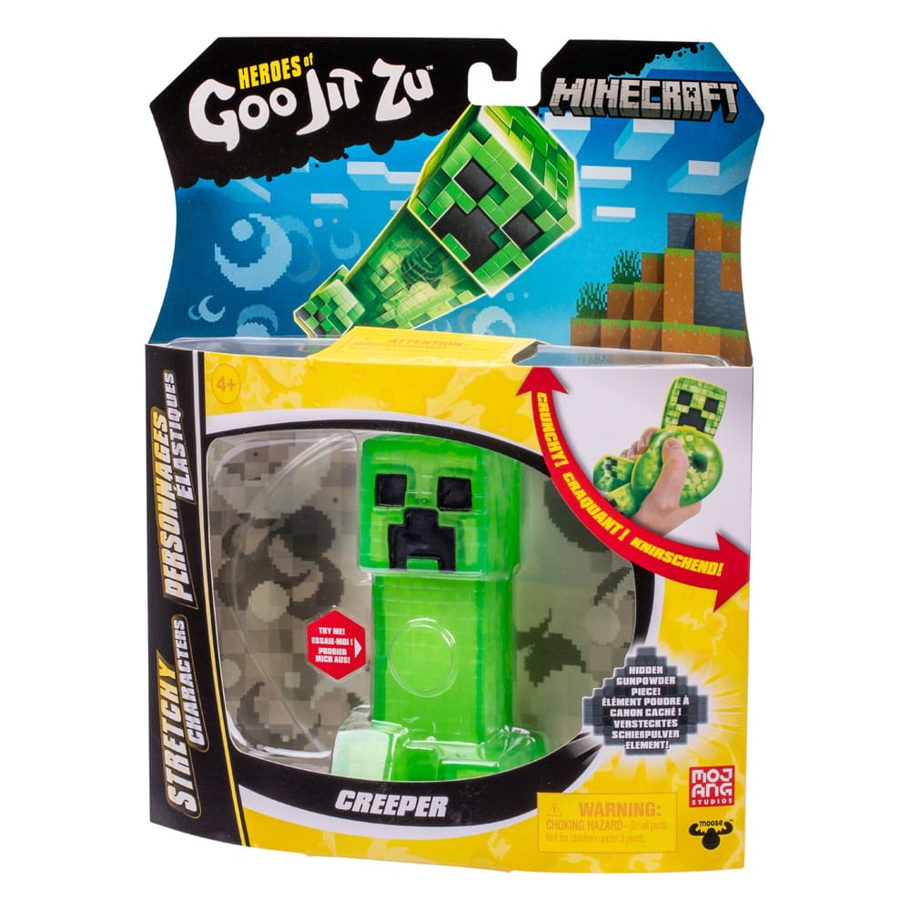 Minecraft Heroes of Goo Jit Zu Meteor Madness Figura elástica Creeper 12 cm