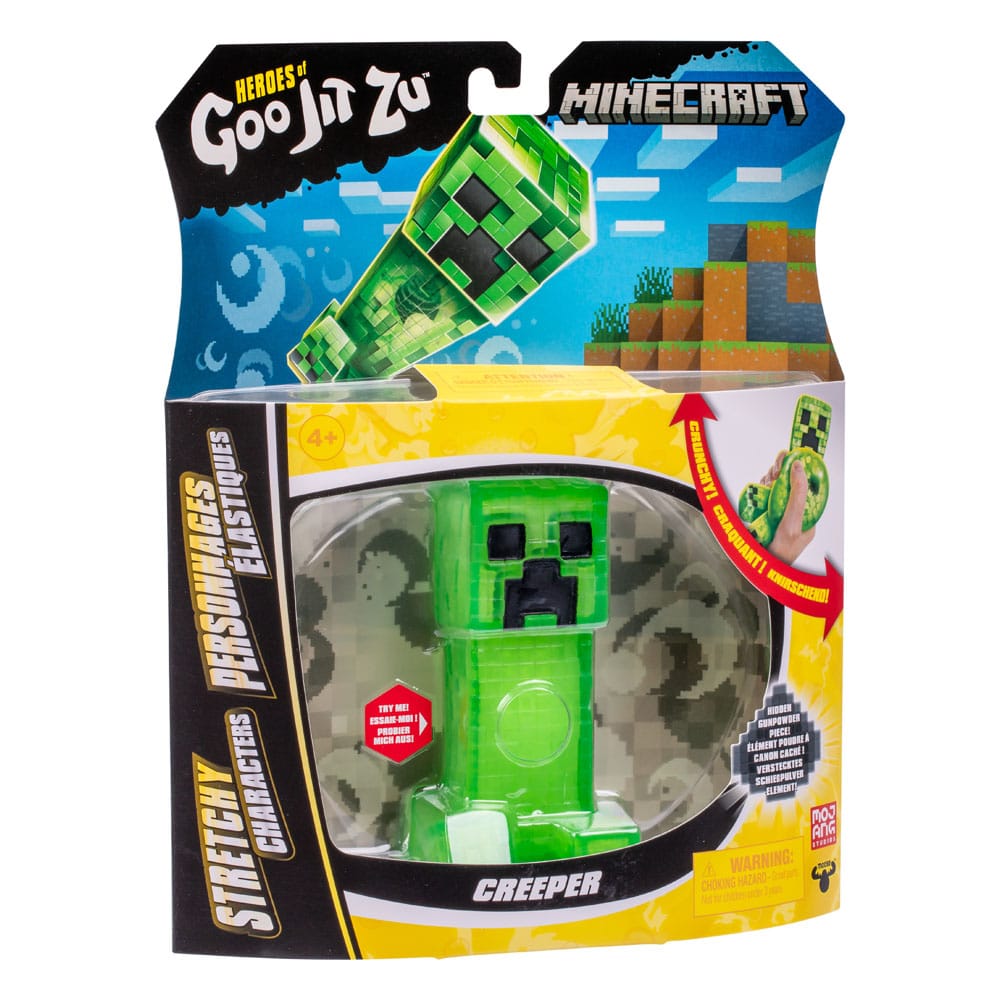Minecraft Heroes of Goo Jit Zu Meteor Madness Figura elástica Creeper 12 cm
