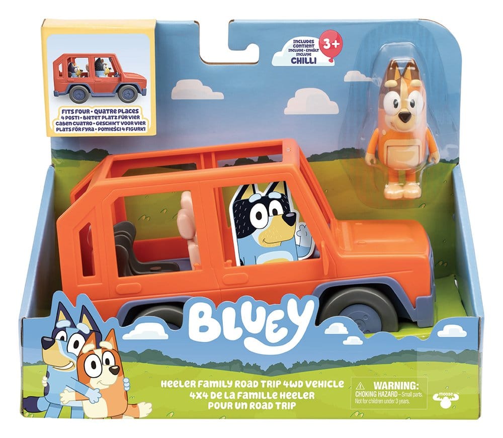 Bluey Pack de Figuras Heeler Family Road Trip