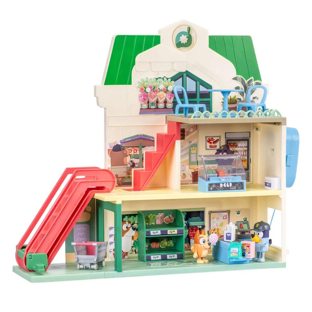 Bluey Set de juego Minifiguras Bluey Let's Play Chef Supermercado - Z POP Toys