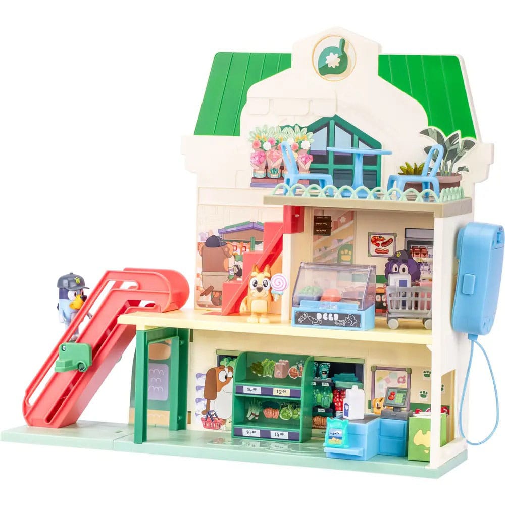 Bluey Set de juego Minifiguras Bluey Let's Play Chef Supermercado - Z POP Toys