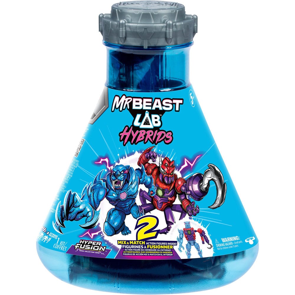 Mr. Beast Lab Hybrids Series 2 Minifiguras Pack de 2 Spider vs Energy Panther 11 cm