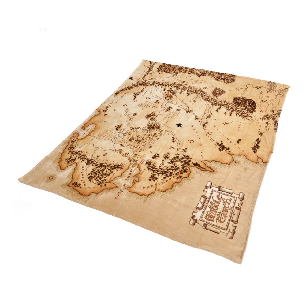 El Señor de los Anillos Manta acogedora Middleearth Map 180 x 200 cm