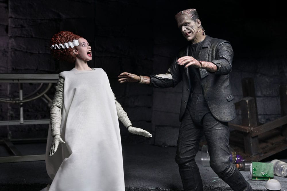 Universal Monsters 2 pack Figuras Bride of Frankenstein 90th Anniversary The Monster & His Mate 18 cm