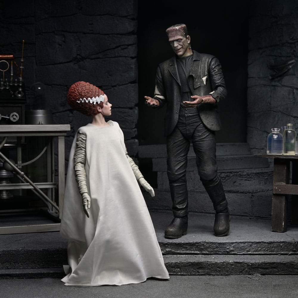 Universal Monsters 2 pack Figuras Bride of Frankenstein 90th Anniversary The Monster & His Mate 18 cm