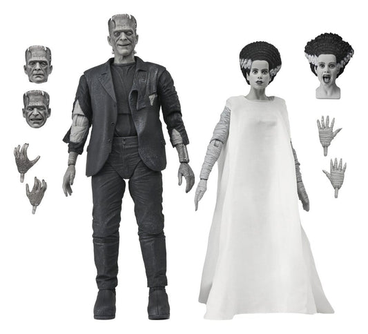 Universal Monsters Pack de 2 Figuras La novia de Frankenstein 90th Anniversary The Monster & His Mate (B&W) 18 cm