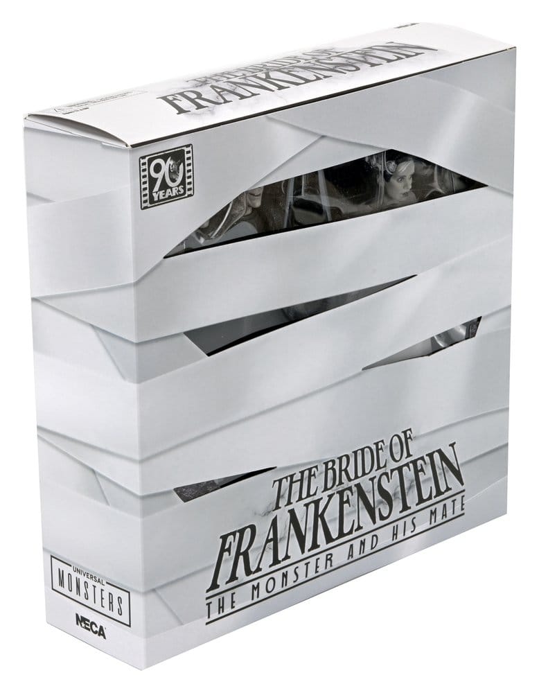 Universal Monsters Pack de 2 Figuras La novia de Frankenstein 90th Anniversary The Monster & His Mate (B&W) 18 cm