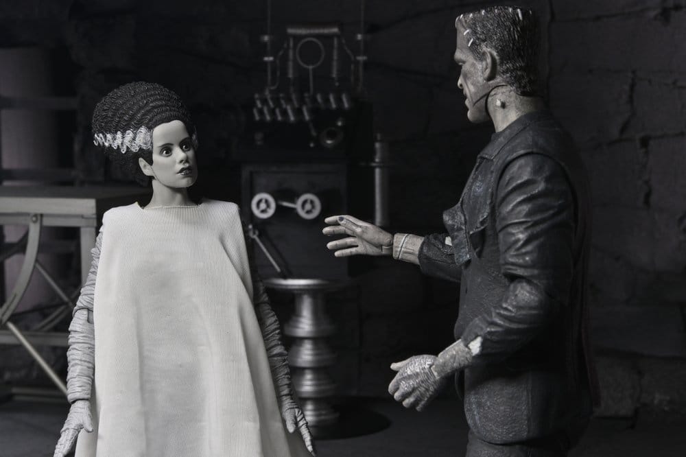 Universal Monsters Pack de 2 Figuras La novia de Frankenstein 90th Anniversary The Monster & His Mate (B&W) 18 cm