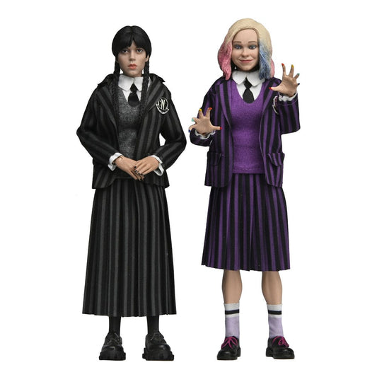 Wednesday Paquete de 2 Figuras Wednesday Addams (Nevermore Uniform) and Enid 20 cm