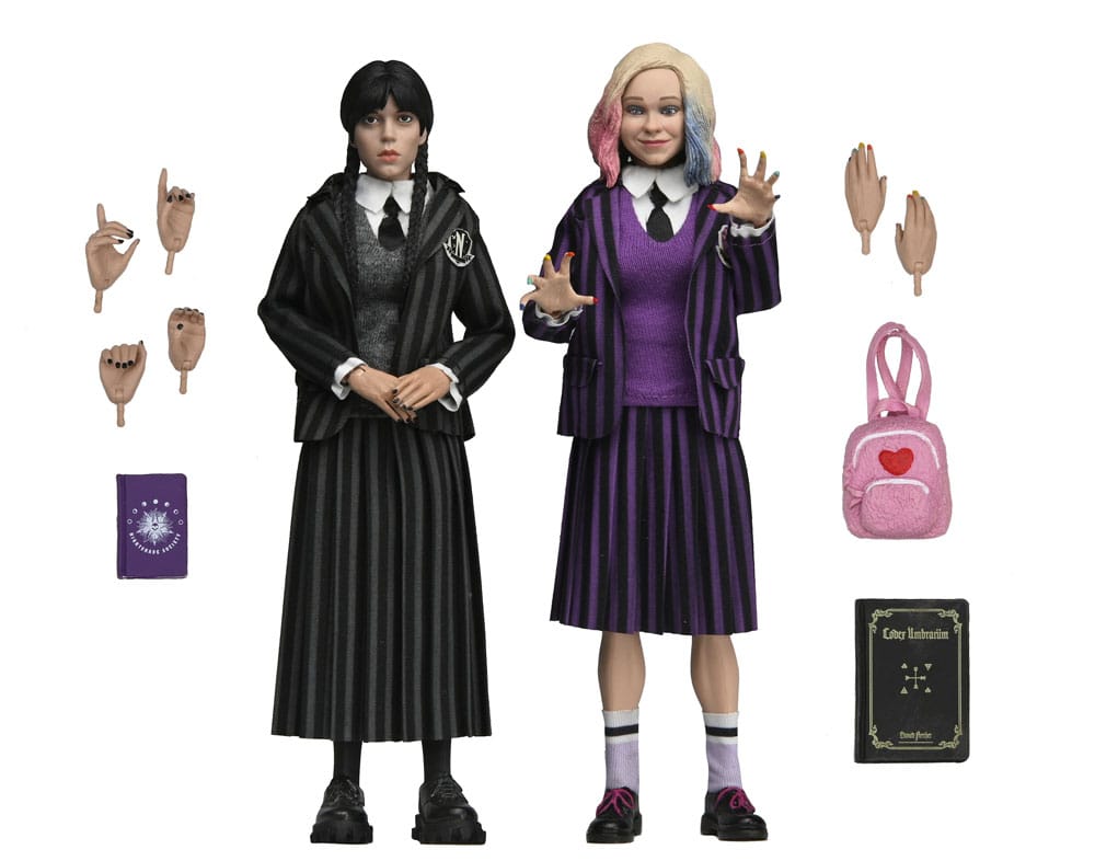 Wednesday Paquete de 2 Figuras Wednesday Addams (Nevermore Uniform) and Enid 20 cm