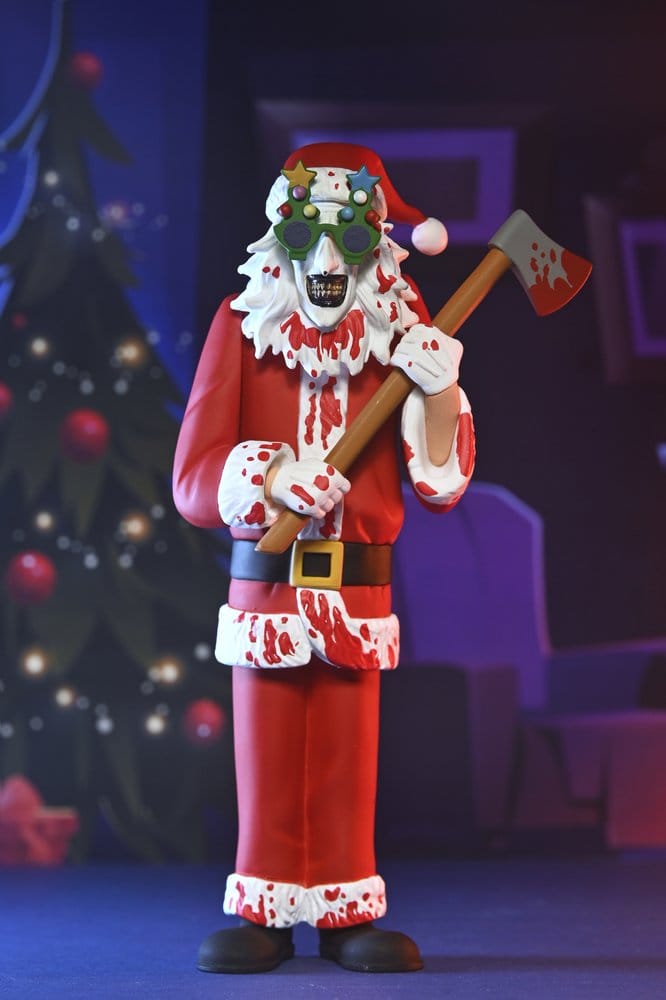 Terrifier 3 Toony Terrors Figura Santa Suit Art the Clown (Bloody Version) 15 cm