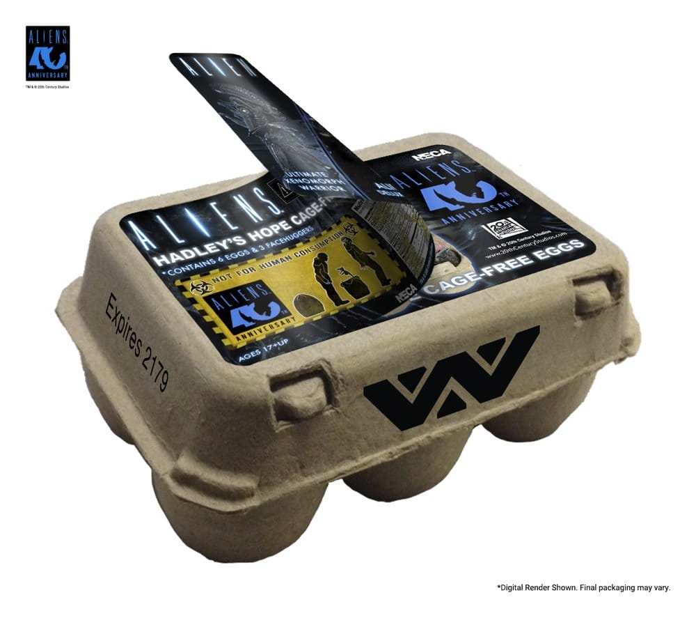 Aliens Pack de 6 Accesorios Carton of Alien Eggs (40th Anniversary)