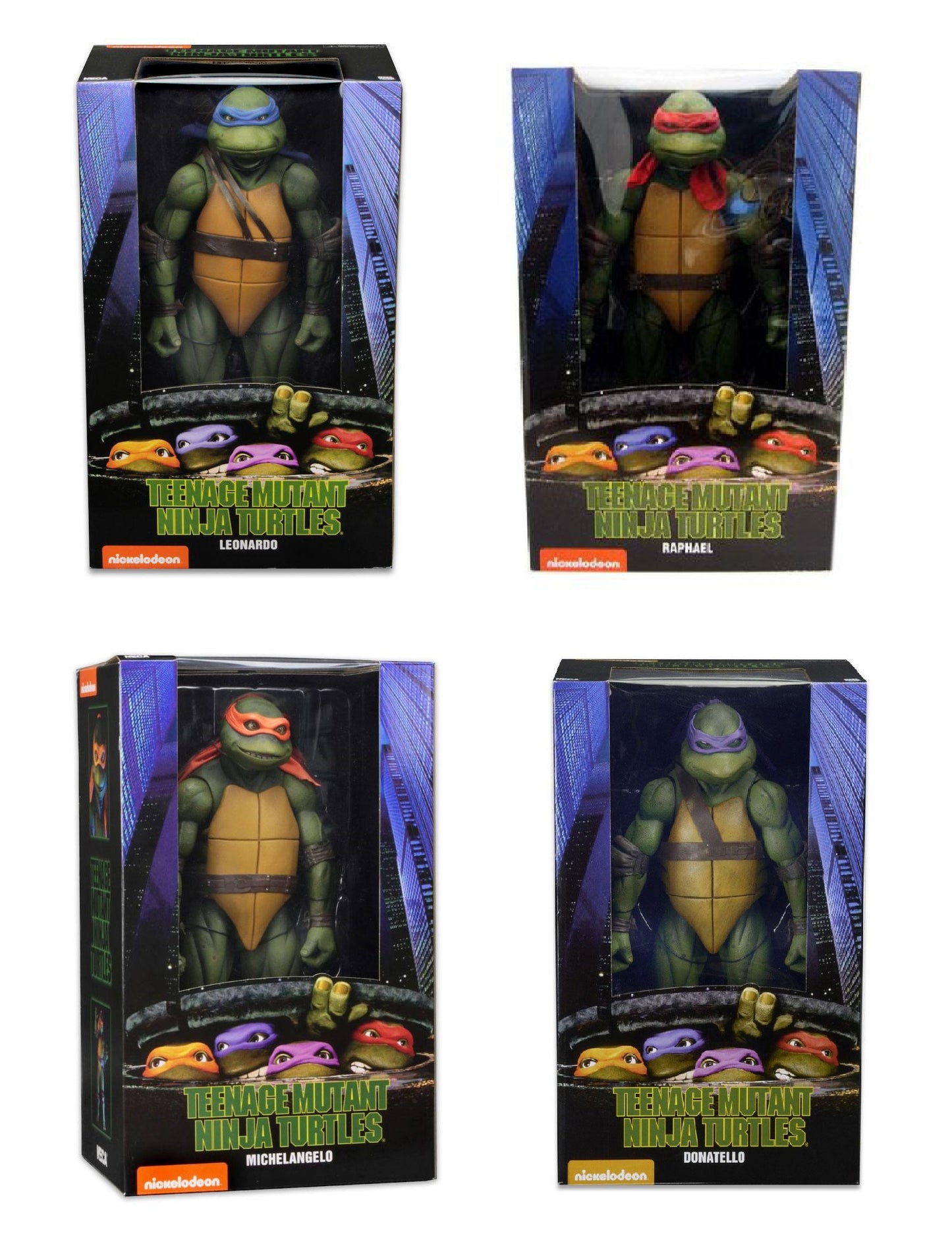 PACK 4 FIGURAS 42 CM 1/4 SCALE FIGURE TMNT MOVIE 1990 - LEONARDO - RAPHAEL - MICHELANGELO - DONATELLO
