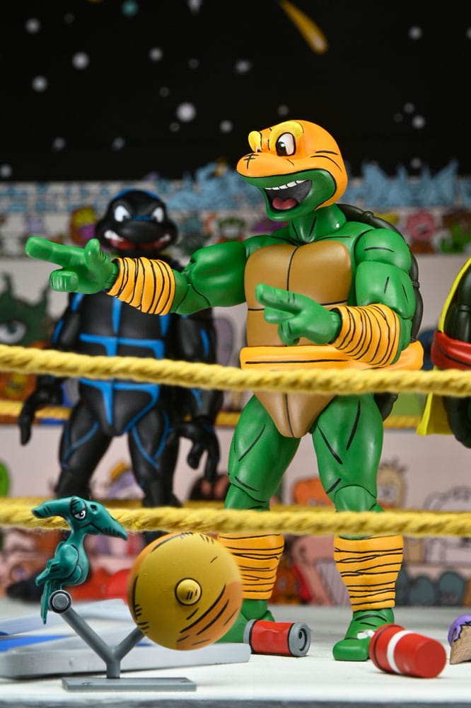 Tortugas Ninja (Archie Comics) Figuras Paquete de 4 Stump Wrestling Turtles 18 cm