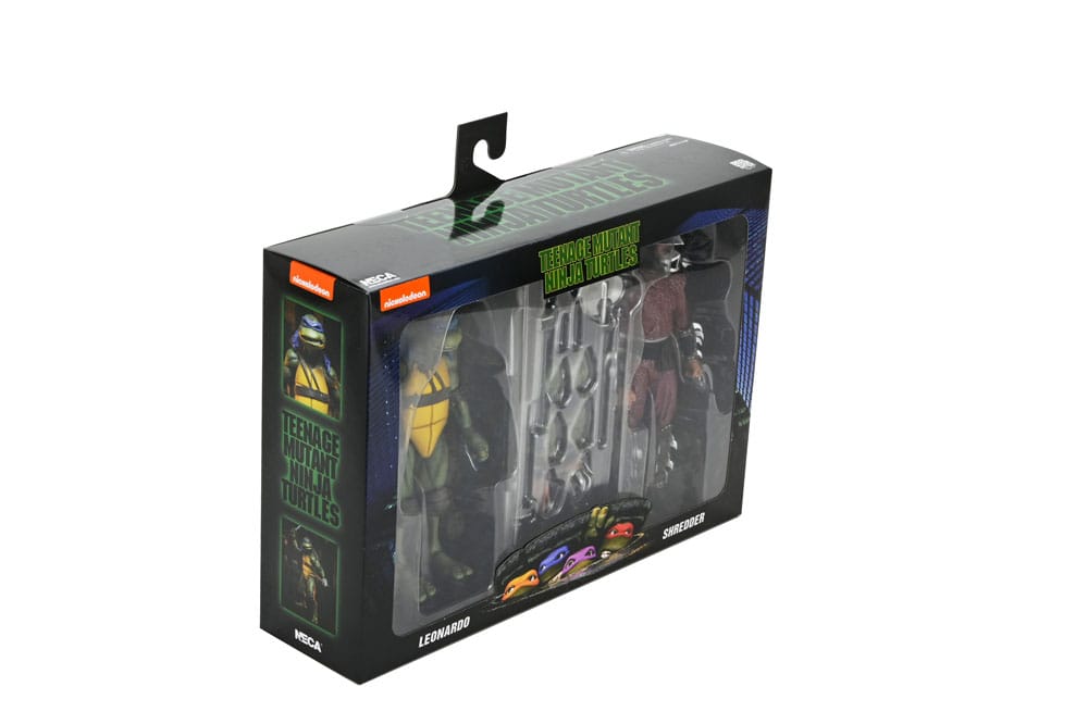 Tortugas Ninja (1990 Movie) Figura Roof Top Battle Shredder vs Leo 18 cm
