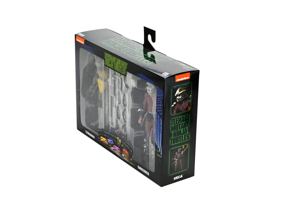 Tortugas Ninja (1990 Movie) Figura Roof Top Battle Shredder vs Leo 18 cm