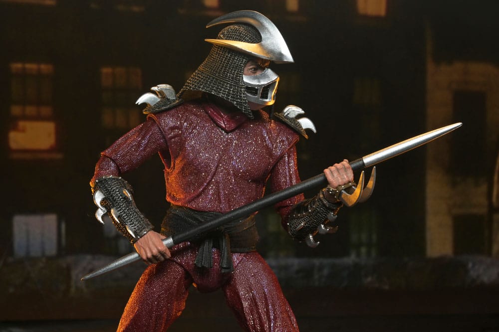 Tortugas Ninja (1990 Movie) Figura Roof Top Battle Shredder vs Leo 18 cm