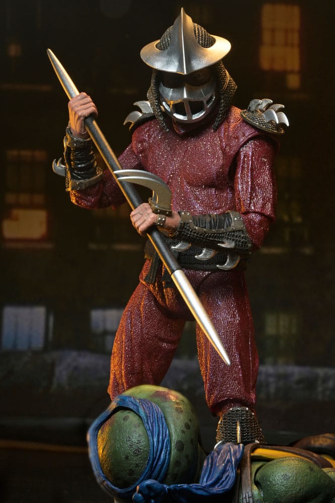 Tortugas Ninja (1990 Movie) Figura Roof Top Battle Shredder vs Leo 18 cm