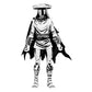 Teenage Mutant Ninja Turtles Figura Elite Foot Ninja Guard Black & White 18 cm