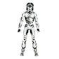 Teenage Mutant Ninja Turtles Figura Casey Jones Black & White 18 cm
