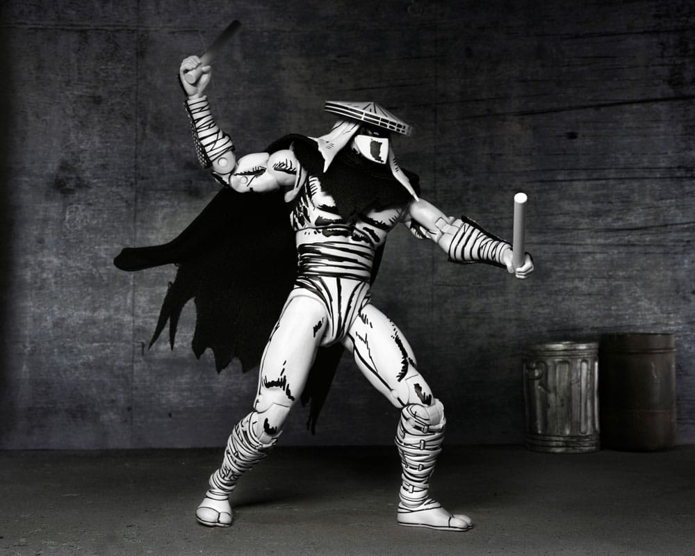 Teenage Mutant Ninja Turtles Figura Foot Assassin Black and White 18 cm