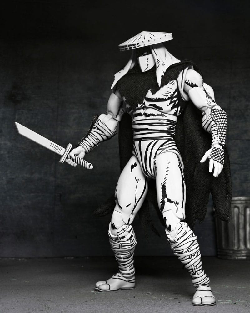 Teenage Mutant Ninja Turtles Figura Foot Assassin Black and White 18 cm
