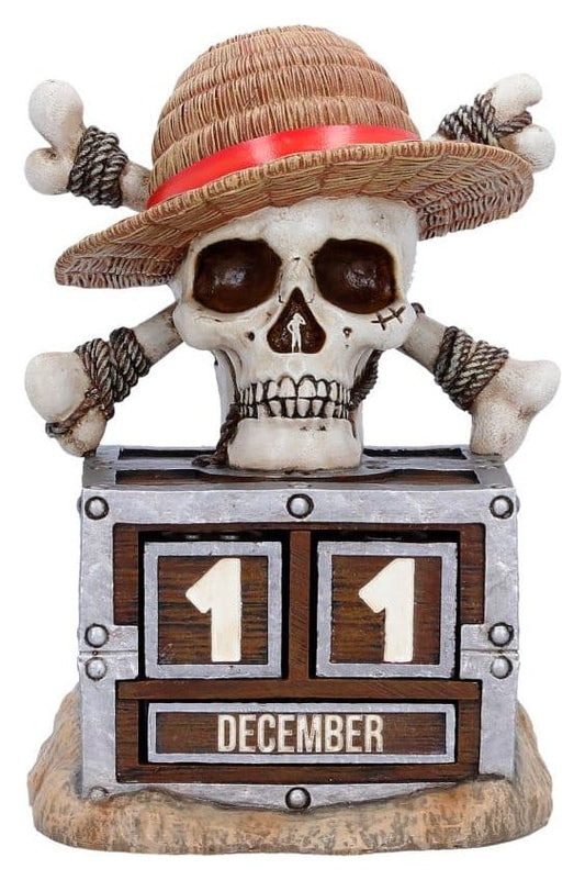 One Piece Calendario perpetuo Luffy Jolly Roger 16 cm
