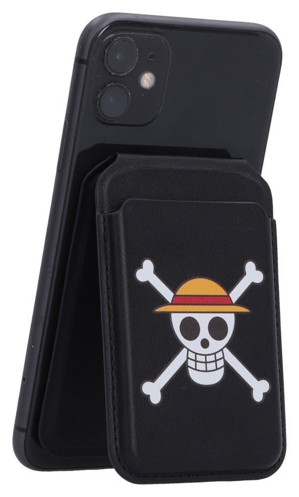 One Piece Portatarjetas Luffy Jolly Roger Black 10 cm