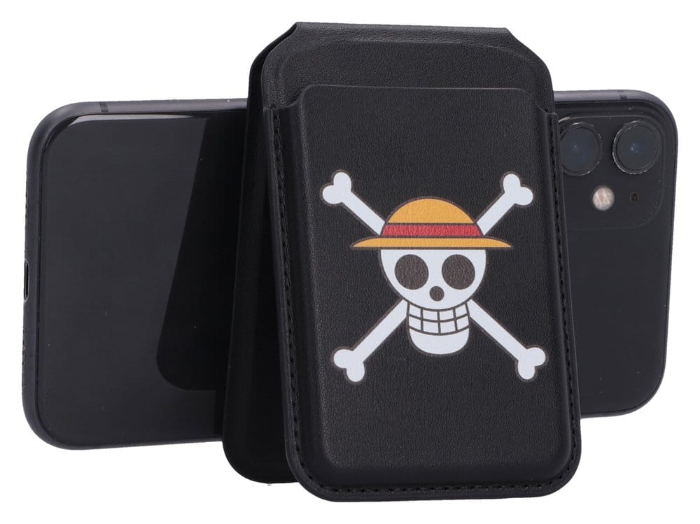 One Piece Portatarjetas Luffy Jolly Roger Black 10 cm