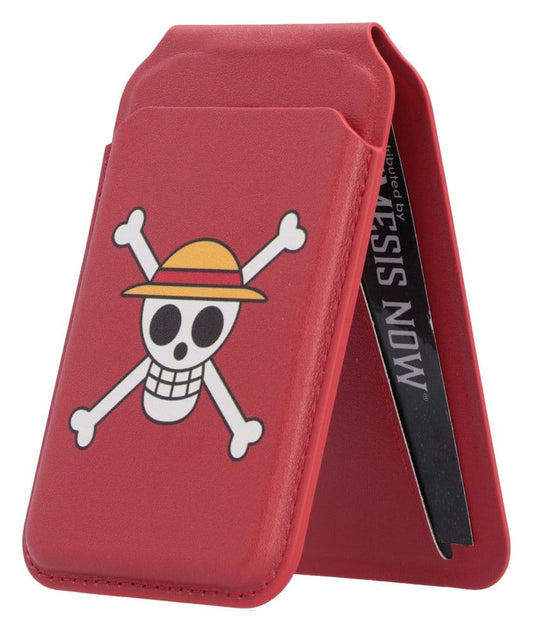 One Piece Portatarjetas Luffy Jolly Roger (Red) 10 cm