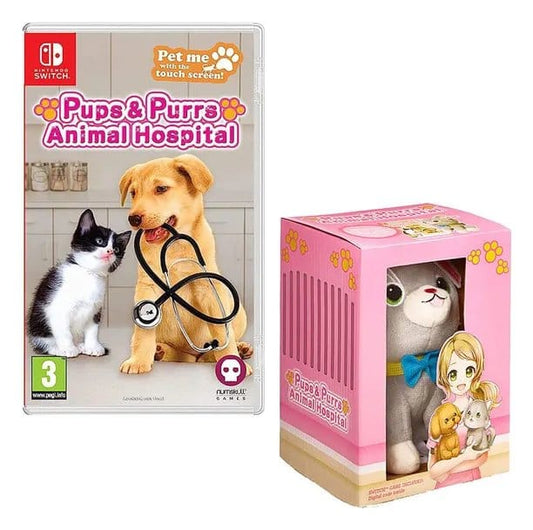 Pups & Purrs Animal Hospital Videojuego con peluche Gato