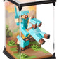 Minecraft Figura Diorama Diamond Armor Steve y Caballo 18 cm